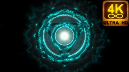 Vishuddha - Throat Chakra: Vibrating tranquil blue turquoise energy, VJ loop.