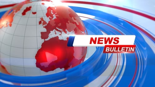 Futuristic News Broadcast Opener with 3D Globe