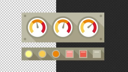 Compteurs de machines et animation de boutons Alpha Looped