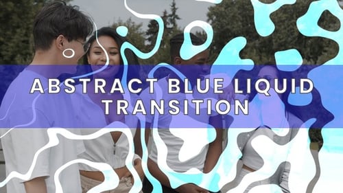 Abstract Blue Liquid Transition