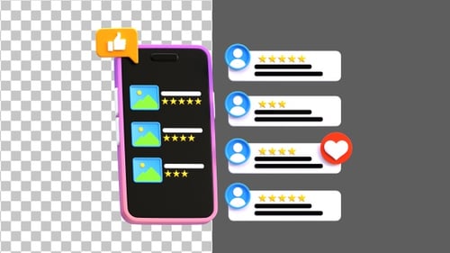 3D Comments with smartphone | Alpha Channel