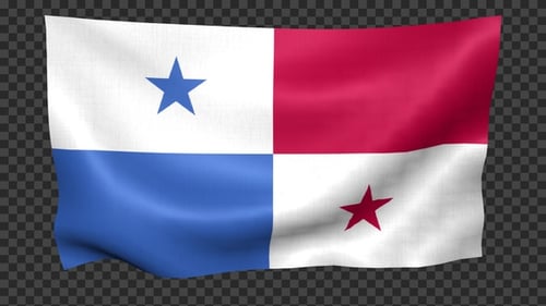Panama Flag Waving Looped