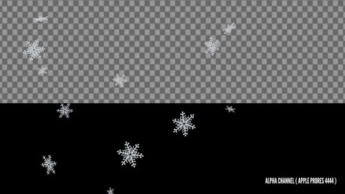 Snowflake Rain Animation | Alpha Loop