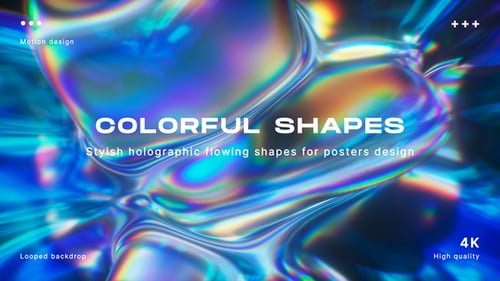 Fond de fond propre en boucle en forme de liquide fluide et coloré brillant