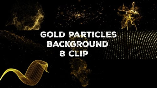 Golden Particles Abstract Background Loop Elements