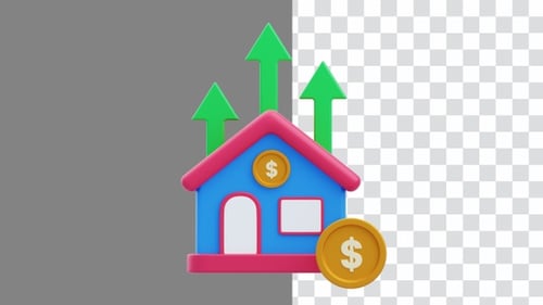 3D Animation of Real Estate Growth Capitalizes on Financial Markets | Alpha Channel
