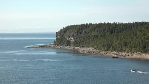 Picturesque seashore. Nature. Beautiful beach. Turquoise sea water and rocky shore. Marine landscape