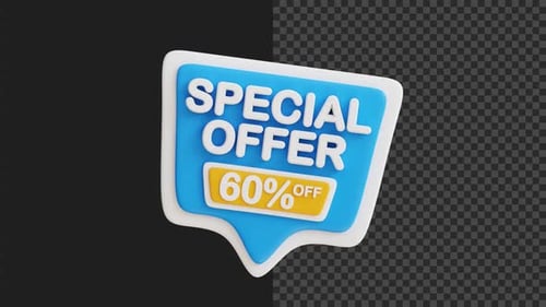 Animated 3D Special Offer Discount Sale Badge