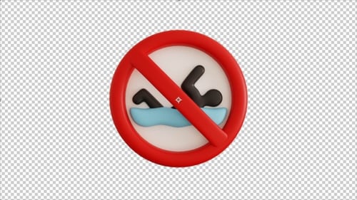 No swimming sign