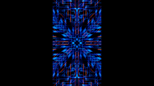 Vertical video abstract blue and orange fast neon stripes vj loop animation