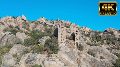 Ancient Watch Tower Aerial Video