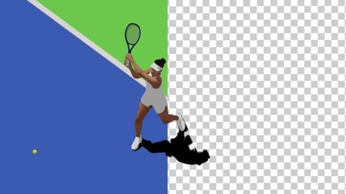 Female Tennis Forehand Isometric View