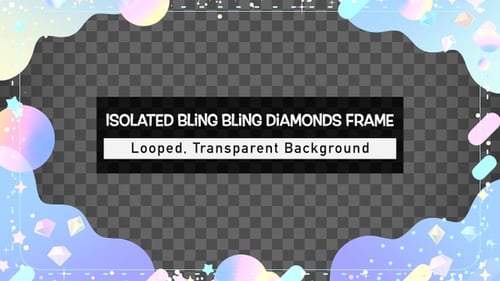 Isolated Bling Bling Diamonds Frame