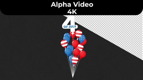 USA Independence Day Balloons - Alpha video