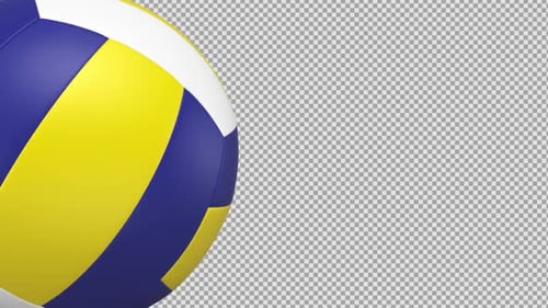 3D Spinning Volleyball with Alpha Channel Loop
