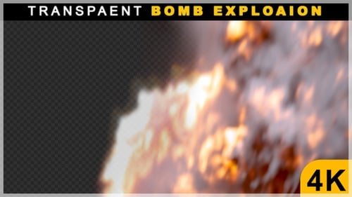 Bomb Explosion Or Cracker Blast Animation On Transparent Background