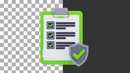 3D-Animation von Sicherheitsrichtlinien | Alpha Channel