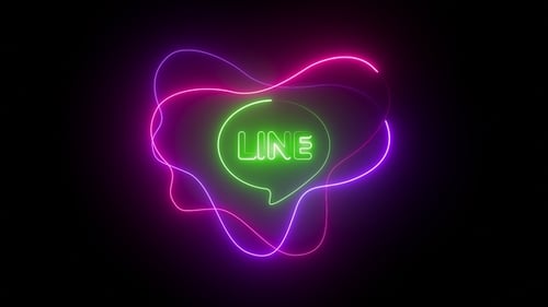Abstract Neon Outline Reveal for Text or Logo