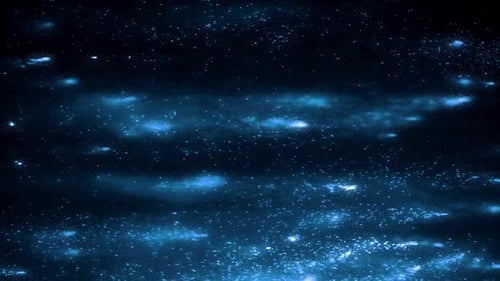 Fluid Blue Light Particles Abstract Cosmic Motion Background