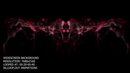 Abstract Red and White Flowing Particle Widescreen Background