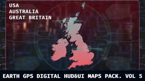 Paquete de mapas de interfaz de usuario HUD digital Earth GPS. Volumen 5