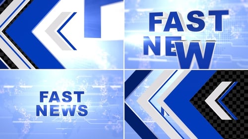 Fast News Transition Blue