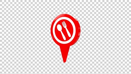 Food & Restaurant Map Location Pin