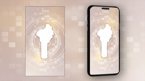 Modern Technology Map Outline Reveal Animation