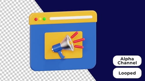 3D-animiertes Online-Marketing | Alpha Channel