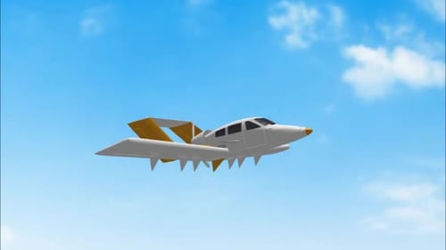 Modern 3D Airplane Flying Animation