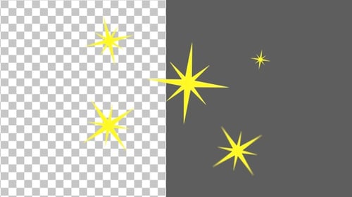 3D Twinkling Stars | Alpha Channel