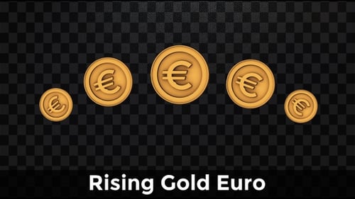Rising Gold Euro Coins - Finance Loop