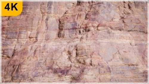 Smooth Drone Shot On Desert Rock Mountain