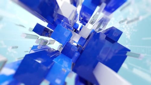 Dynamic Breaking News Intro with Modern Geometric Cubes