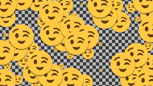 Emojii Winking Face Transition | UHD | 60fps | UHD | 60fps