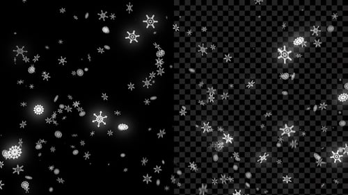 Glowing Geometric Snowflakes Winter Overlay