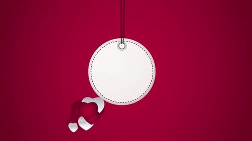 Floating Hearts and Circular Tag Reveal Animation