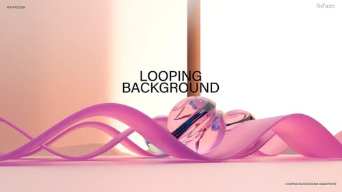 Abstract Background Loop 3D Shapes