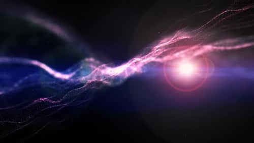 Abstract Particle Wave Title Reveal