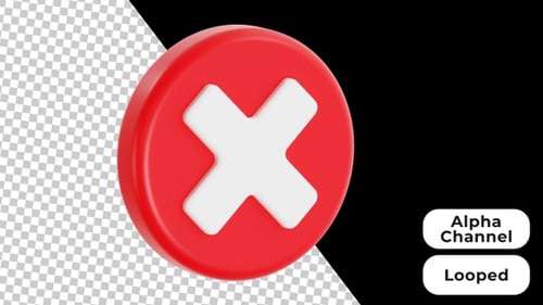 3D Animated Denied | Alpha Channel