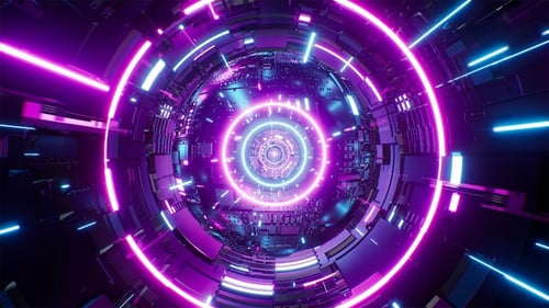 Cyberpunk Sphere Tunnel Vj Loop