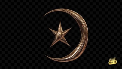 Shiny Crescent Star Animation Overlay