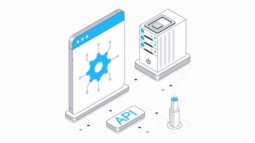 Api Interface Isometric Animation Alpha Channel