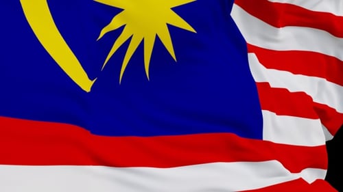 Realistic Waving Malaysian Flag Animation