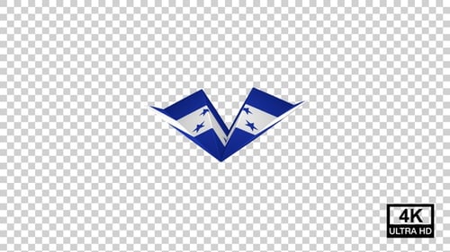 Papierflugzeug der Flagge von Honduras V3