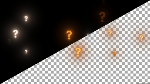 Fragezeichen-Animation - Orange