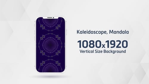 Kaleidoscopic Abstract Background, Pattern, Symmetry, Texture, Mosaic, Circle, Geometric Vertical Lo