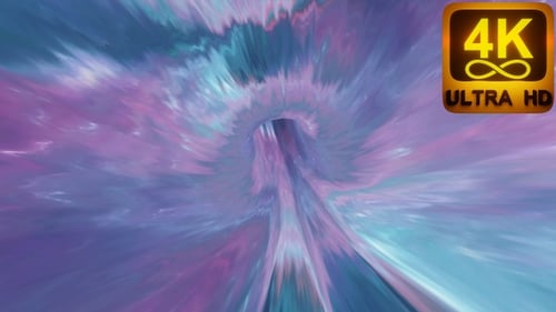 Abstract blue vortex time portal. Fantastic animation of an astral tunnel or travel wormhole galaxy
