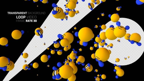 Animated Laughing Emojis with Tears of Joy Falling Background