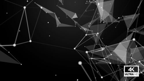 Animated Abstract Plexus Network Connecting Dots and Lines